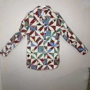 BDG Urban Outfitters Serena Patchwork Corduroy Shacket Jacket Size Small Petite